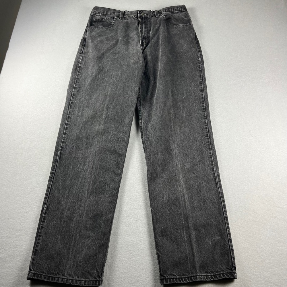 Route 66 Relaxed Fit Jeans Mens 34x34 Faded Black Denim Vintage Style Pants